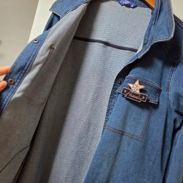 [BUNJANG] Olivia Hassler Long Denim Hooded Jacket / 올리비아 하슬러 청 95