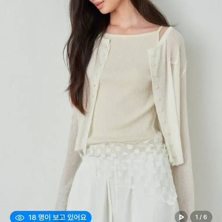 [BUNJANG] Obeyyou Summer Linen Cardigan White / 오브유이 썸머 린넨 가디건 화이트