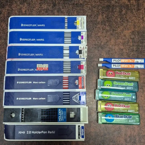 [BUNJANG] Staedtler Mars Carbon Pencil Leads & Holder Pen Refills, Pilot Pokemon Pencil Lead Set / 스테들러 마스 마커스카본 연필심/홀더펜 리필/파일럿 포켓몬 연필심 세트
