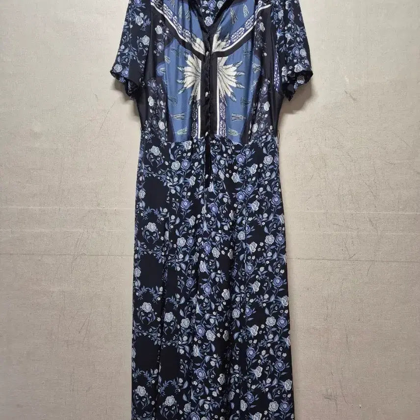 [BUNJANG] Sandro Floral Pattern Long Dress / 산드로 플로럴 패턴 롱 원피스