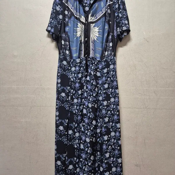 [BUNJANG] Sandro Floral Pattern Long Dress / 산드로 플로럴 패턴 롱 원피스