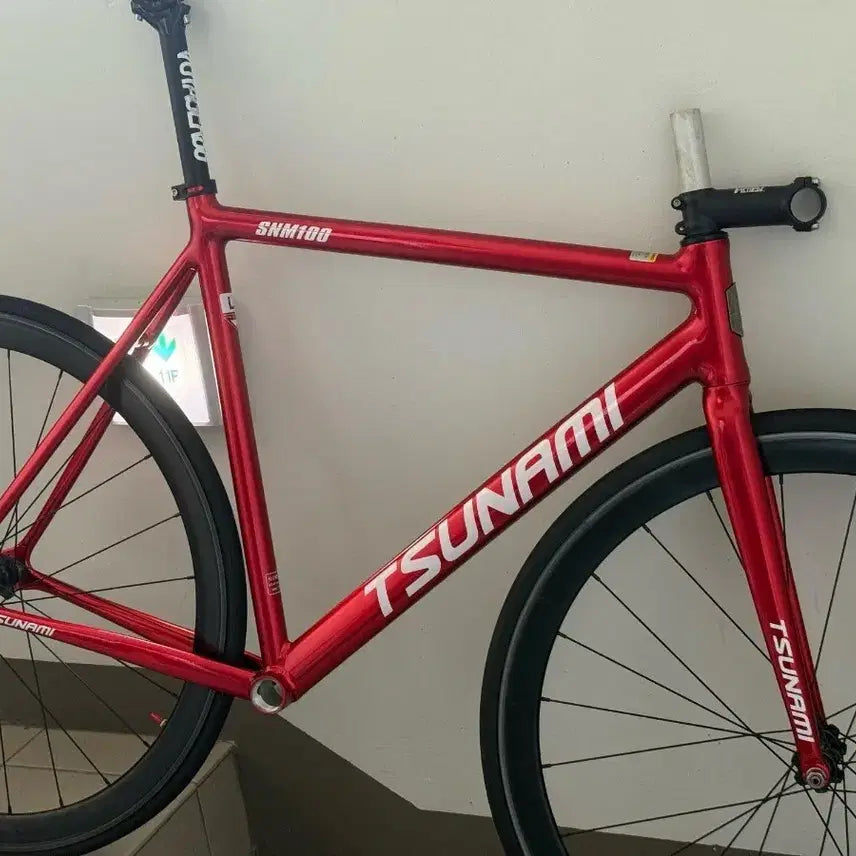 [BUNJANG] Tsunami SNM100 Red Bicycle (New) / 쓰나미 SNM100 픽시 자전거 레드 신품 무하자급