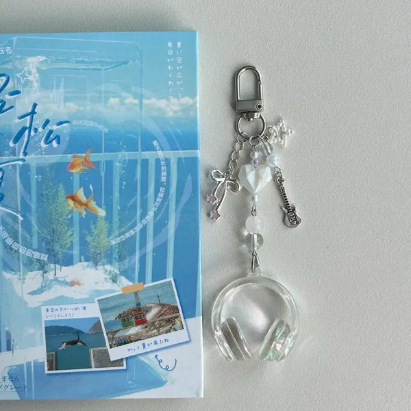 [BUNJANG] Handmade Headset Beads Keychain / {handmade} 헤드셋 비즈 키링