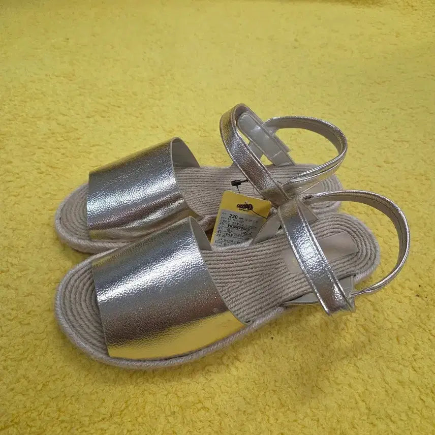 [BUNJANG] Gold Strap Espadrille Sandals Size 230 / 골드 스트랩 샌들 230
