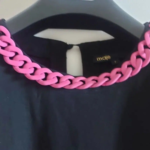 [BUNJANG] Maje Chain Detail Short Sleeve T-Shirt / 마쥬 체인 장식 반팔 티셔츠