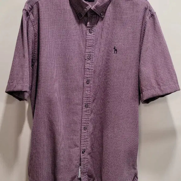 [BUNJANG] Hazzys Men's Check Pattern Embroidered Logo Slim Fit Shirt / 헤지스 남성 남방