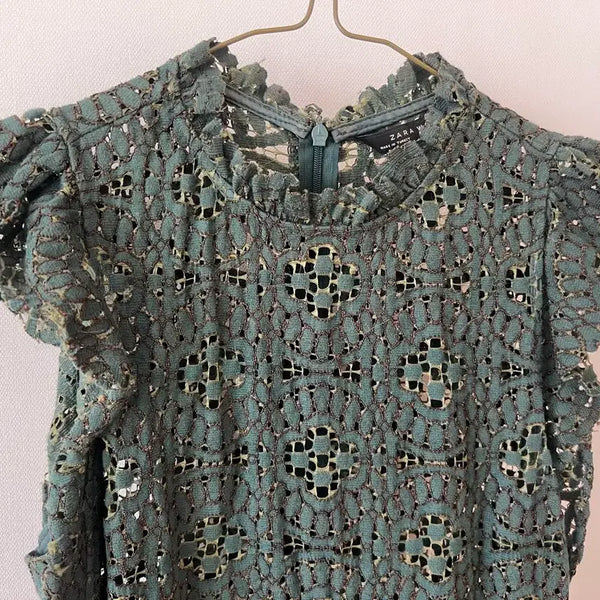 [BUNJANG] ZARA Guipure Lace Dress / [정품] 자라(ZARA) 기퓨어 레이스 원피스 (S)
