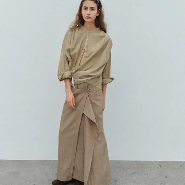 [BUNJANG] Fresh Label Wrap Blouse - Size S / 프레쉬라벨 랩 블라우스 s