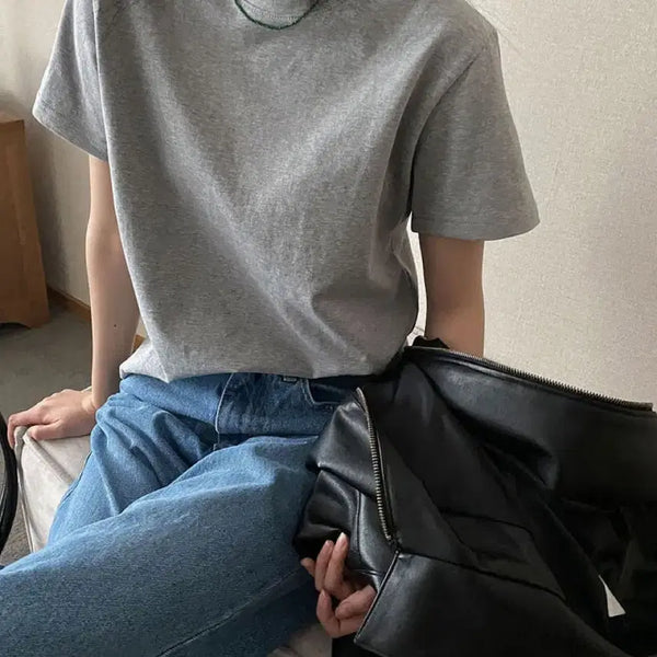 [BUNJANG] 3-Pack Cotton Spandex Basic T-Shirts Bundle / 무배!! 면스판 기본 반팔티 3장 일괄