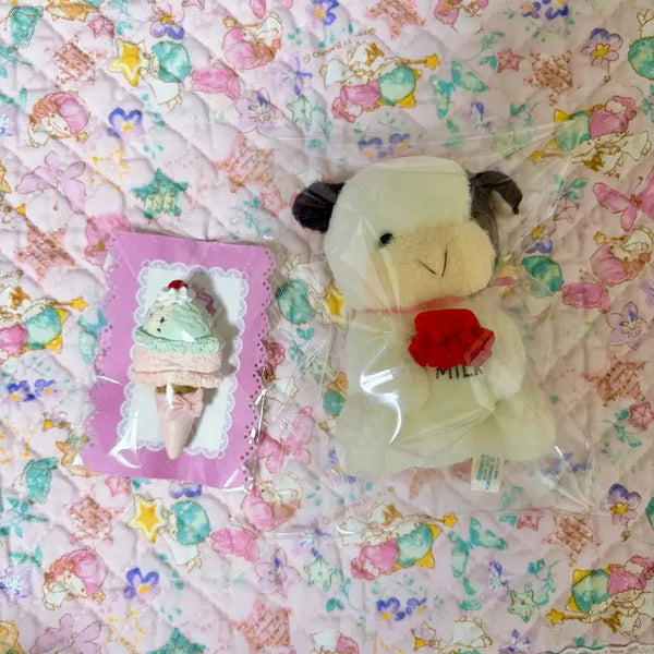 [BUNJANG] Fantasia Atelier Miss Lovely Party Ice Cream Brooch Vintage Doll Set / 팬시아뜰리에 미스 러블리 파티 아이스크림 브로치 빈티지 인형 세트
