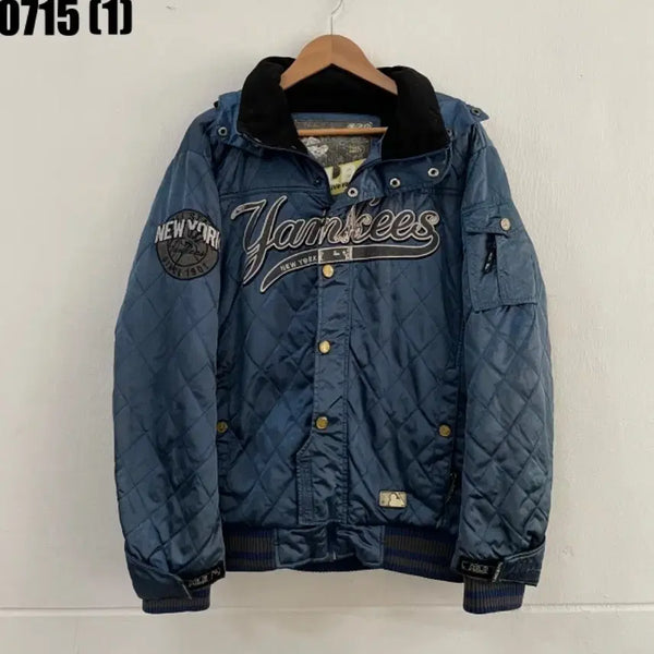 [BUNJANG] MLB New York Yankees Zip-Up Jacket Blue 95 / MLB 뉴욕 양키스 집업 자켓 야구점퍼 블루 95