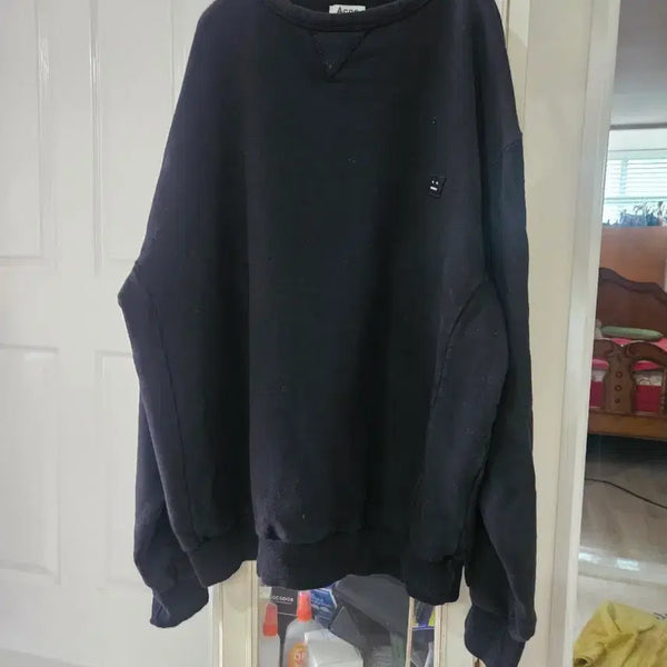 [BUNJANG] Acne Studios Face Label Sweatshirt Black / 아크네 스튜디오 블랙 맨투맨