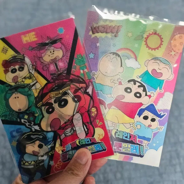 [BUNJANG] Power Rangers x Crayon Shin-chan Lenticular Cards Set (2 Types) / 파워레인저 짱구는 못말려 렌티큘러 카드 2종