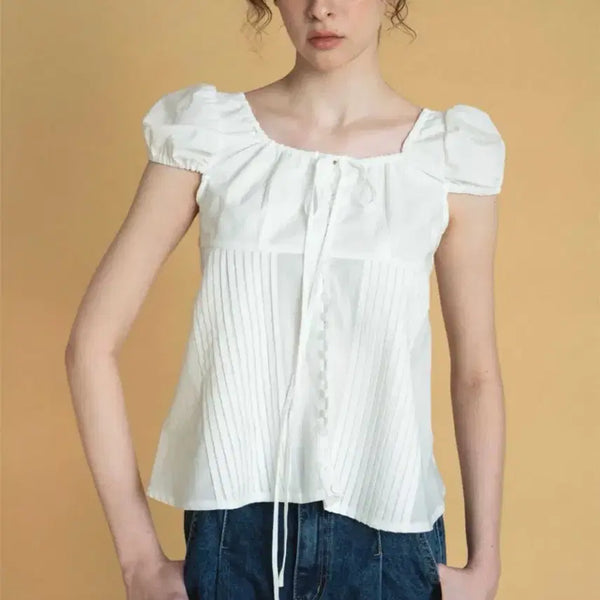 [BUNJANG] Without Summer Montana Blouse Ivory / 위드아웃썸머 몬타나 블라우스 아이보리