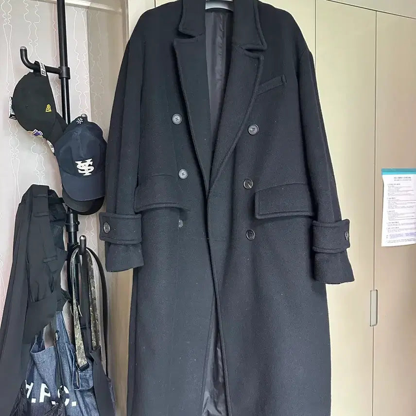 [BUNJANG] Attention Row Double Coat / 어텐션로우 더블 코트
