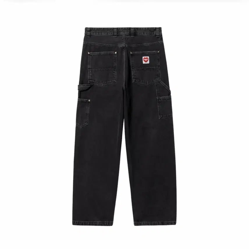 [BUNJANG] Carhartt WIP Nash Loose Fit Double Knee Pants Black Stone Washed / 칼하트 WIP 내쉬 루즈 핏 더블 니 팬츠 블랙 스톤 워시드