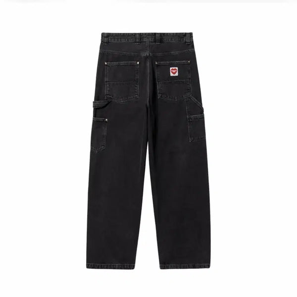 [BUNJANG] Carhartt WIP Nash Loose Fit Double Knee Pants Black Stone Washed / 칼하트 WIP 내쉬 루즈 핏 더블 니 팬츠 블랙 스톤 워시드