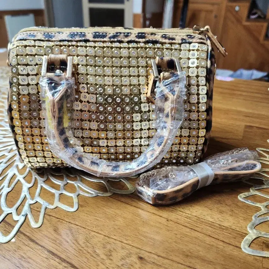 [BUNJANG] Leopard Print Bag with Chain Strap / 호피 무늬 가방(새상품)