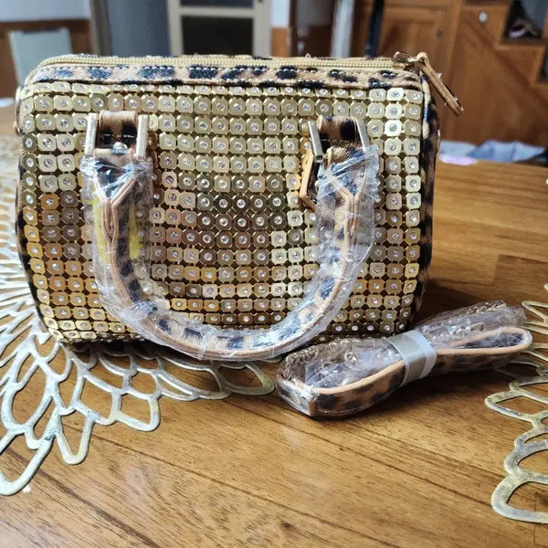 [BUNJANG] Leopard Print Bag with Chain Strap / 호피 무늬 가방(새상품)