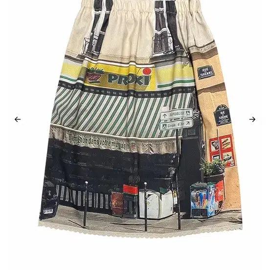 [BUNJANG] Cookie See Paris Printing Skirt / 쿠키시 파리 프린팅 스커트