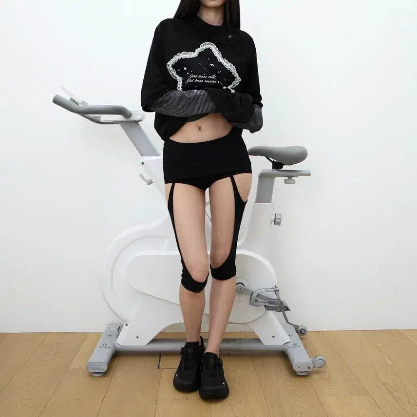 [BUNJANG] ojos Detachable Garter Micro Shorts Black / ojos 오호스 디테처블 가터 마이크로 쇼츠 블랙