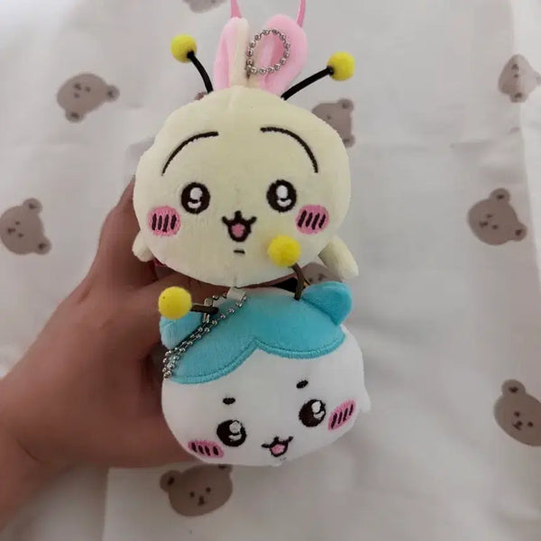 [BUNJANG] Usagi & Chiikawa Bee Plush Keychain / 꿀벌 우사기&치이카와 인형 키링