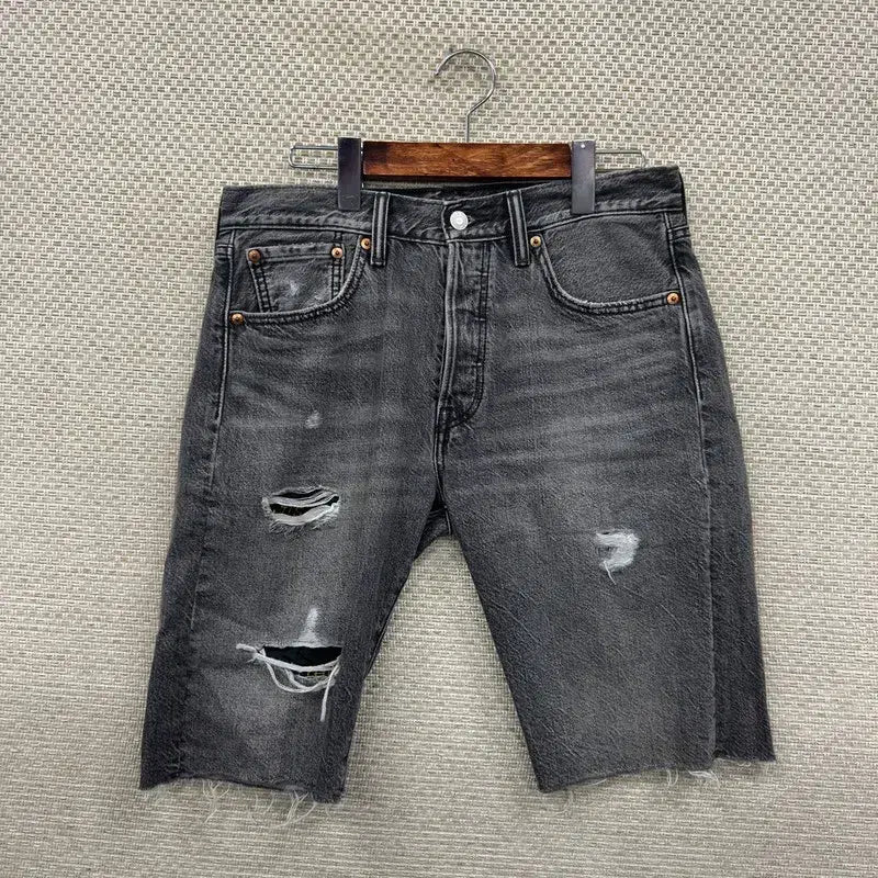 [BUNJANG] Levi's 501 Grey Denim Shorts 30" D02592 / 리바이스 501 그레이진 데님 반바지 30인치 D02592