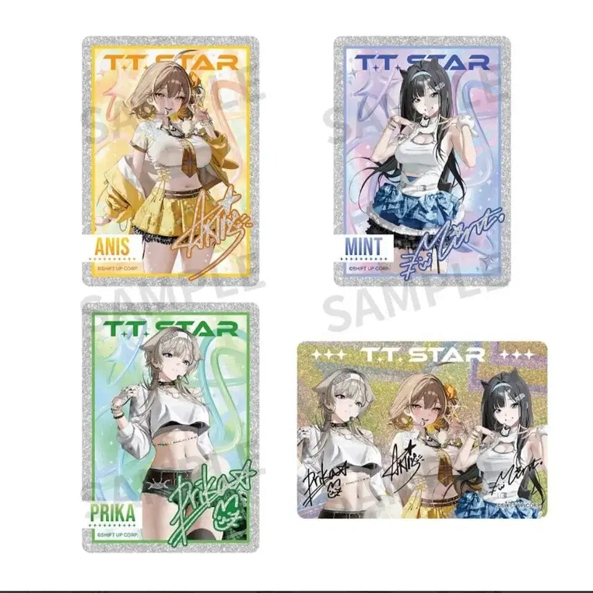 [BUNJANG] Nikke T.T. Star Tower Records Pop-up Acrylic Photocard 4-Set / 새상품)니케 T.T.start 타워레코드 팝업 아크릴 포토카드 4종세트