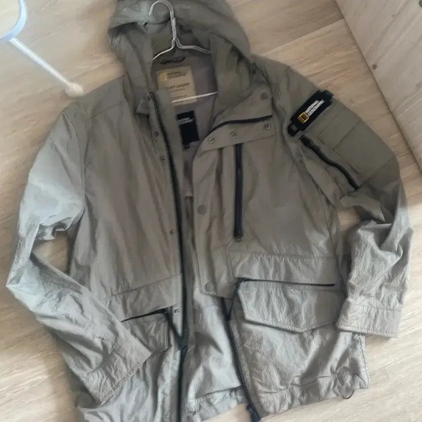 [BUNJANG] National Geographic Gray Utility Jacket / 내셔널 지오그래픽 유틸리티 자켓 그레이