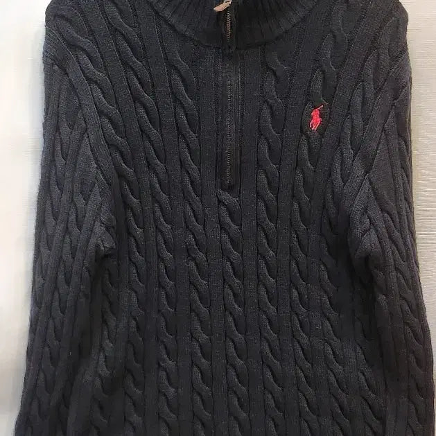 [BUNJANG] Polo Ralph Lauren Cable Knit Sweater Navy L / 폴로 랄프로렌 스웨터 L 네이비