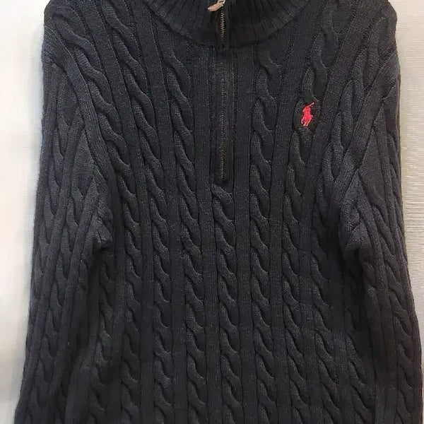 [BUNJANG] Polo Ralph Lauren Cable Knit Sweater Navy L / 폴로 랄프로렌 스웨터 L 네이비