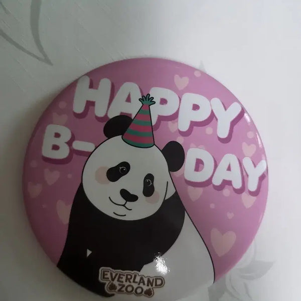 [BUNJANG] Everland IVABAO Birthday Can Badge / 에버랜드 아이바오 생일 캔뱃지