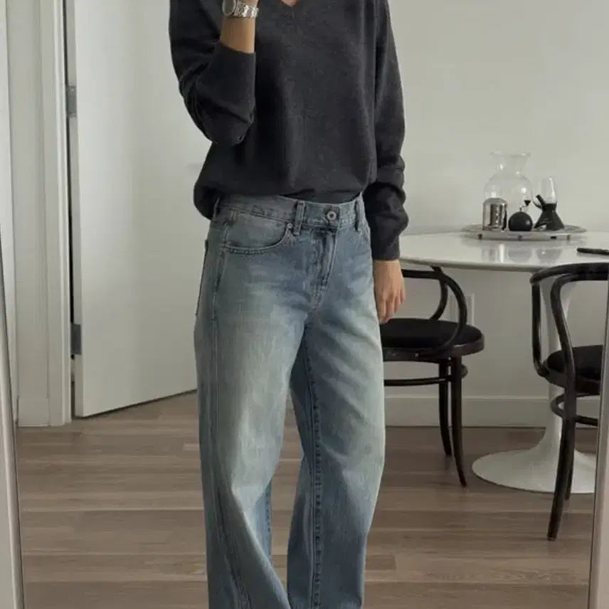 [BUNJANG] Stofe New York Straight Fit Cotton Denim Jeans Medium Blue / (새상품) stofe 스토프뉴욕 Straight Fit Cotton Denim in Medium Blue (L)