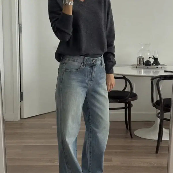 [BUNJANG] Stofe New York Straight Fit Cotton Denim Jeans Medium Blue / (새상품) stofe 스토프뉴욕 Straight Fit Cotton Denim in Medium Blue (L)