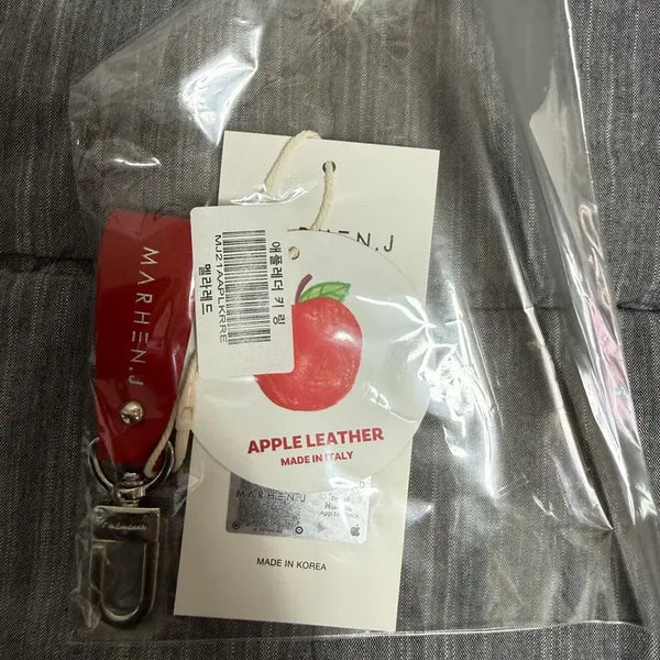 [BUNJANG] Marhen.J Apple Leather (Vegan) Keyring - Mella Red / [새상품] 마르헨제이 애플레더(비건) 키링 멜라레드