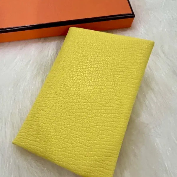 [BUNJANG] Hermes Calvi Card Holder Case Mysore Goatskin Jaune Citron / 정품 에르메스 칼비 카드 홀더 케이스 Mysore Goatskin 9N Jaune Citron 옐로우