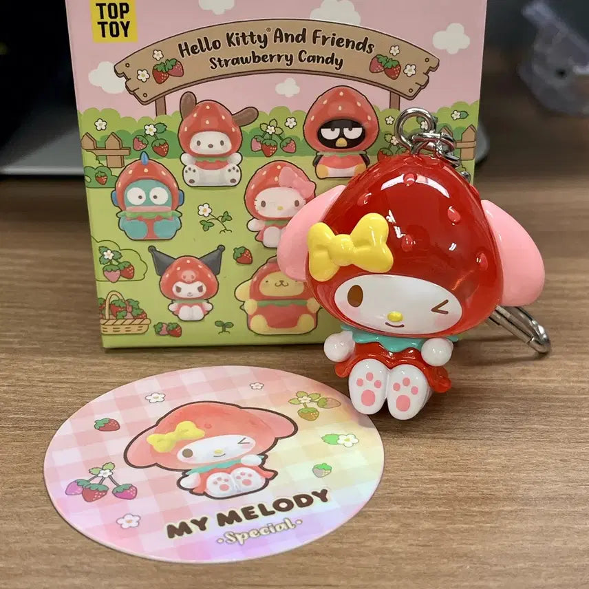 [BUNJANG] Sanrio Strawberry Candy Series My Melody Mini Keyring / 산리오 딸기 캔디 시리즈 미니 키링 가챠 스페셜 마이멜로디 마멜