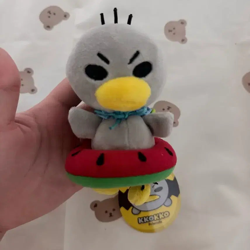 [BUNJANG] Annyeong Jadduya Kkoko Watermelon Tube Doll Keychain / 안녕 자두야 꼬꼬 수박 튜브 인형 키링