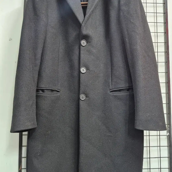 [BUNJANG] Emporio Armani Men's Single Wool Long Coat Black Size 95M / 95M 엠포리오아르마니 남성 싱글 울 롱 코트.블랙.