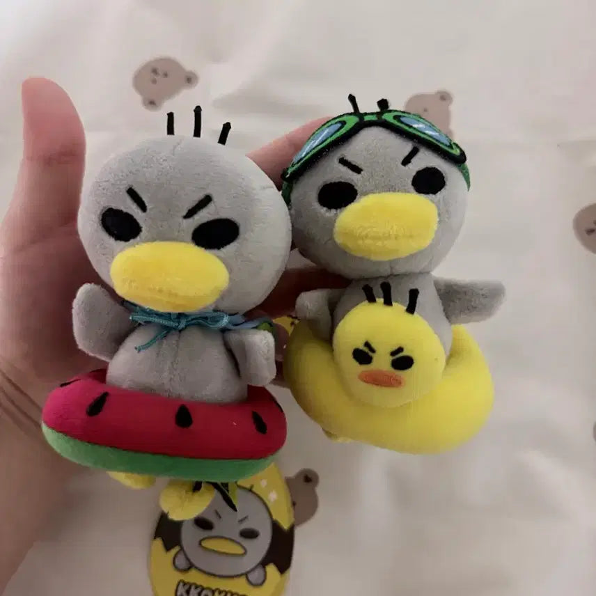 [BUNJANG] Annyeong Jaduiya Kkoko Watermelon & Duck Tube Doll Keychain / 안녕 자두야 꼬꼬 수박&오리 튜브 인형 키링