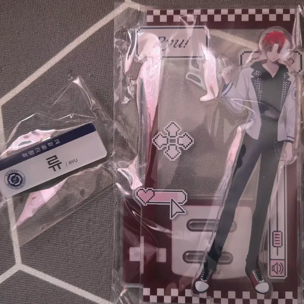 [BUNJANG] Re:Revolution Akai Ryu School Life Acrylic Stand + Name Tag / 리레볼루션 아카이로류 스쿨라이프 아크릴스탠드+명찰