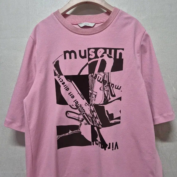 [BUNJANG] Hansem TATT Pink Short Sleeve T-Shirt M / 한섬 TATT 핑크 반팔 티셔츠