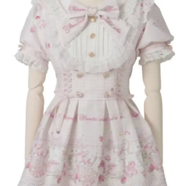 [BUNJANG] Lizlisa Sweet Gingham Tea Room Setup Pink / Lizlisa 리즈리사 스위트 깅엄 티룸 셋업 핑크