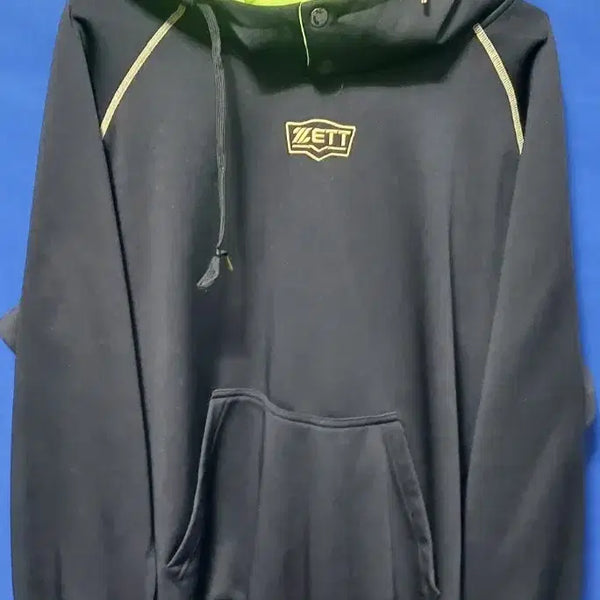[BUNJANG] ZETT Swoosh Hoodie Navy/Fluorescent Size 100 / 제트 스우시 후드티 네이비/형광. 100