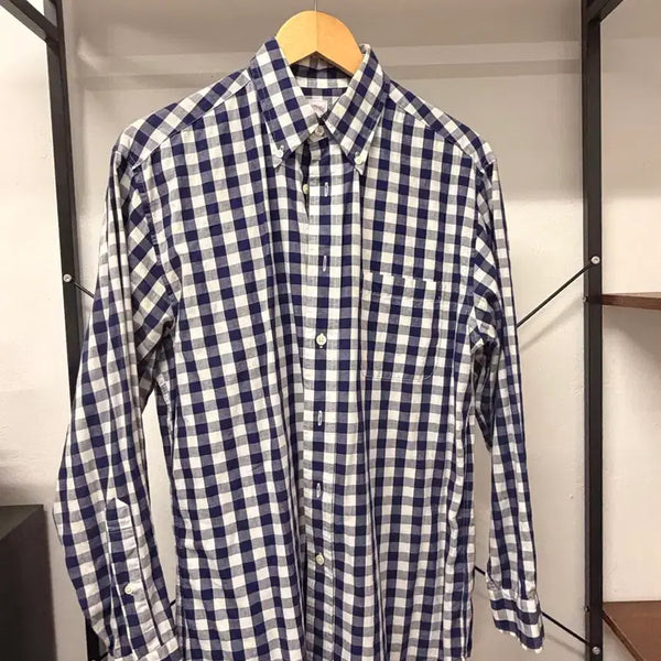 [BUNJANG] Brooks Brothers 346 Gingham Check Linen Shirt / 브룩스브라더스 346 깅엄체크 린넨셔츠
