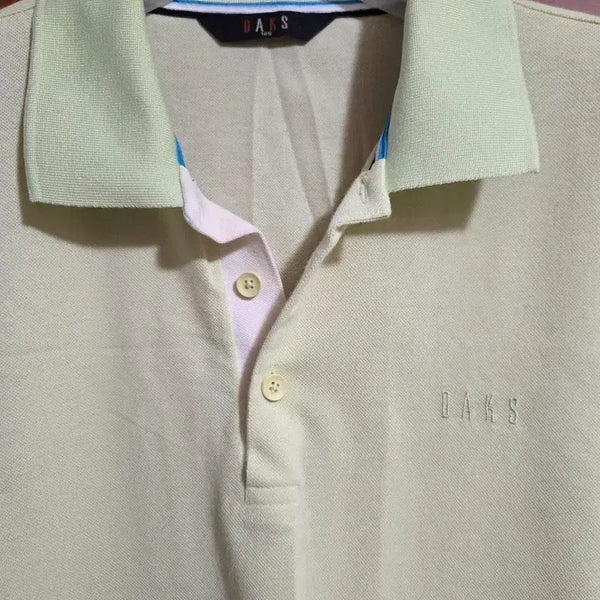[BUNJANG] Daks Yellow Short Sleeve Polo Shirt / 닥스 반팔  카라티 연노랑