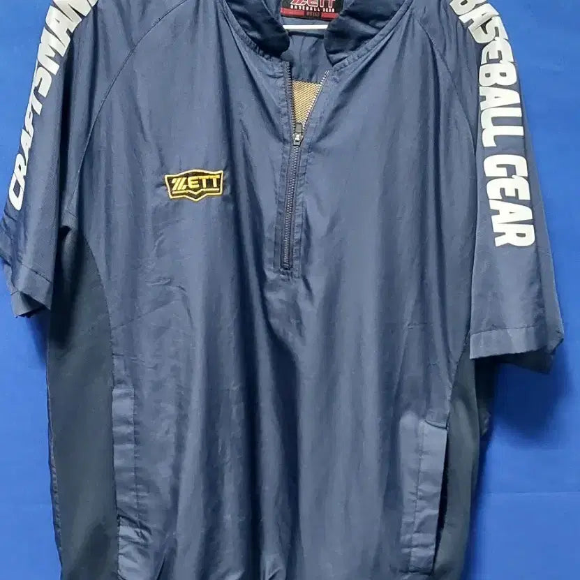 [BUNJANG] ZETT Baseball Windbreaker Navy Size 95 / ZETT 야구 바람막이 남색. 95