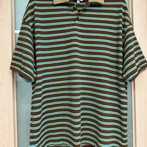 [BUNJANG] Time Homme Stripe Half Sleeve T-Shirt Size 100 / 타임옴므 스트라이프 하프 슬리브 100사이즈 새제품