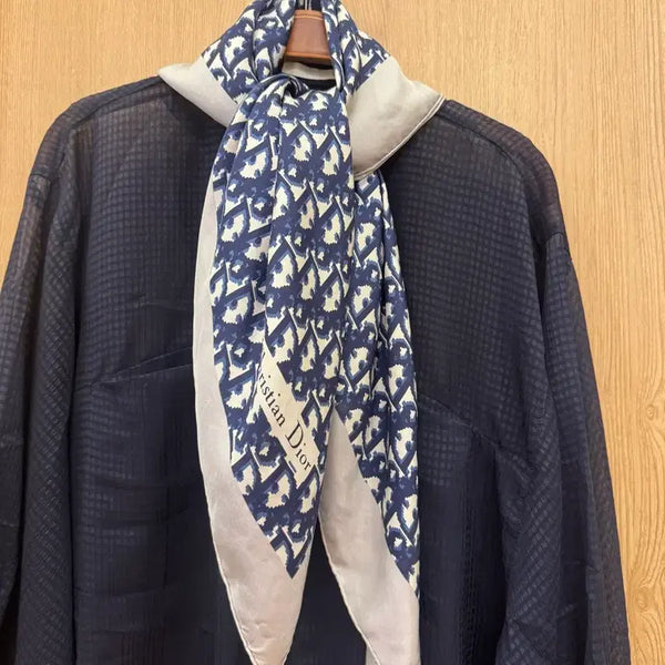 [BUNJANG] Christian Dior Oblique Pattern Silk Scarf / 크리스찬디올 오블리크패턴실크스카프