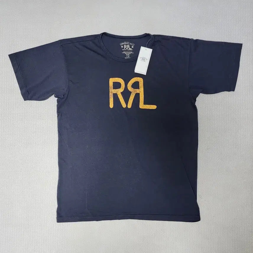 [BUNJANG] RRL Logo Jersey T-Shirt Navy L / RRL 더블알엘 로고 저지 티셔츠 L